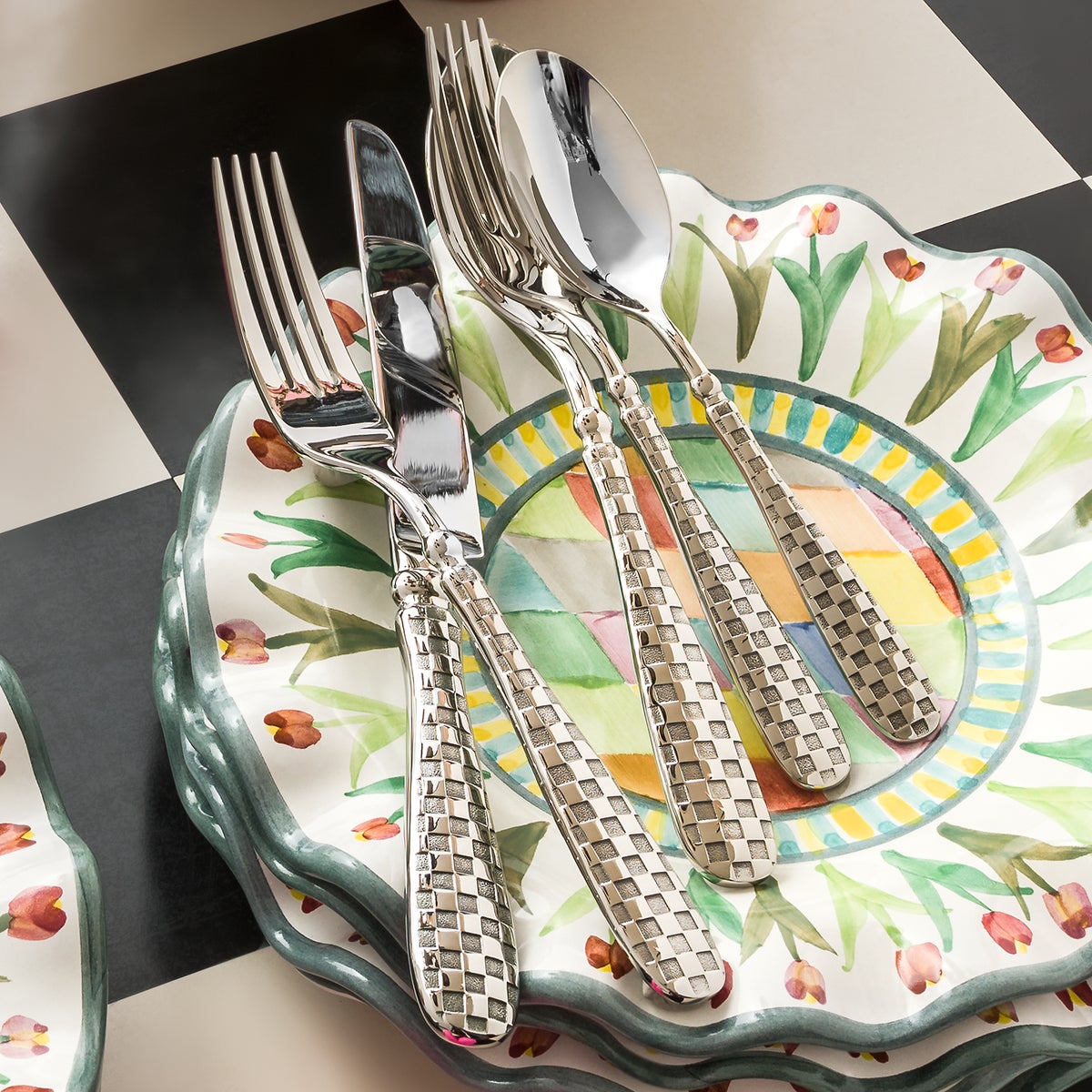 Check Flatware 5-Piece Place Setting - Image 2