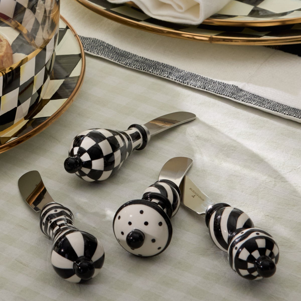 Courtly Check Party Spreaders, Set of 4 - Image 2
