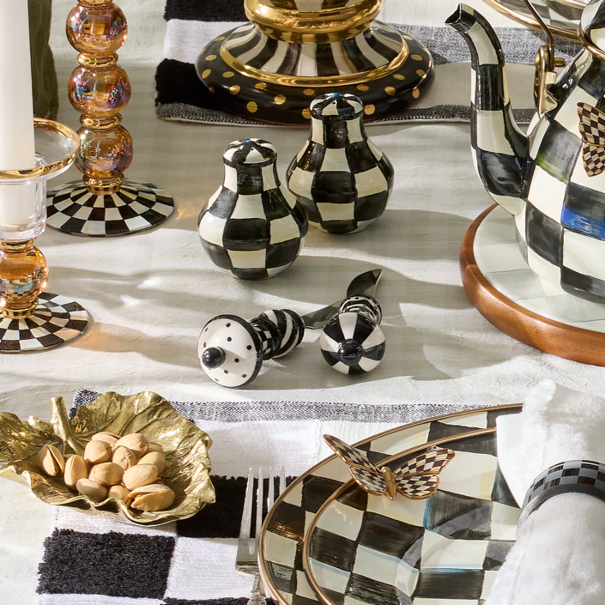 Courtly Check Party Spreaders, Set of 4 - Image 3