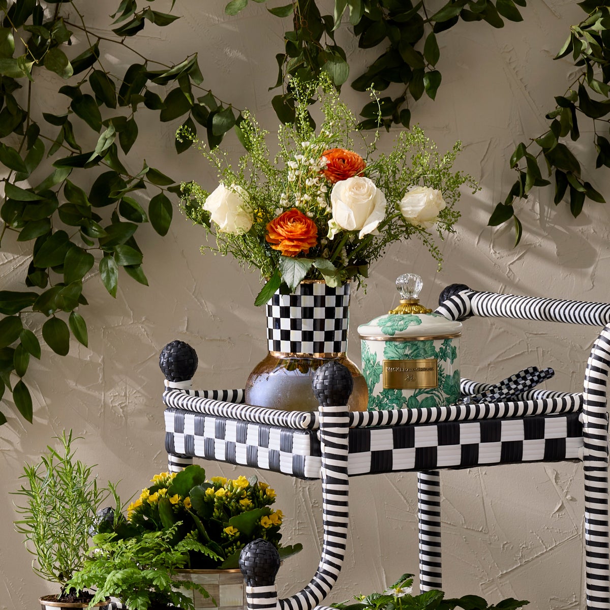 Courtly Check Glass Vase - Image 3