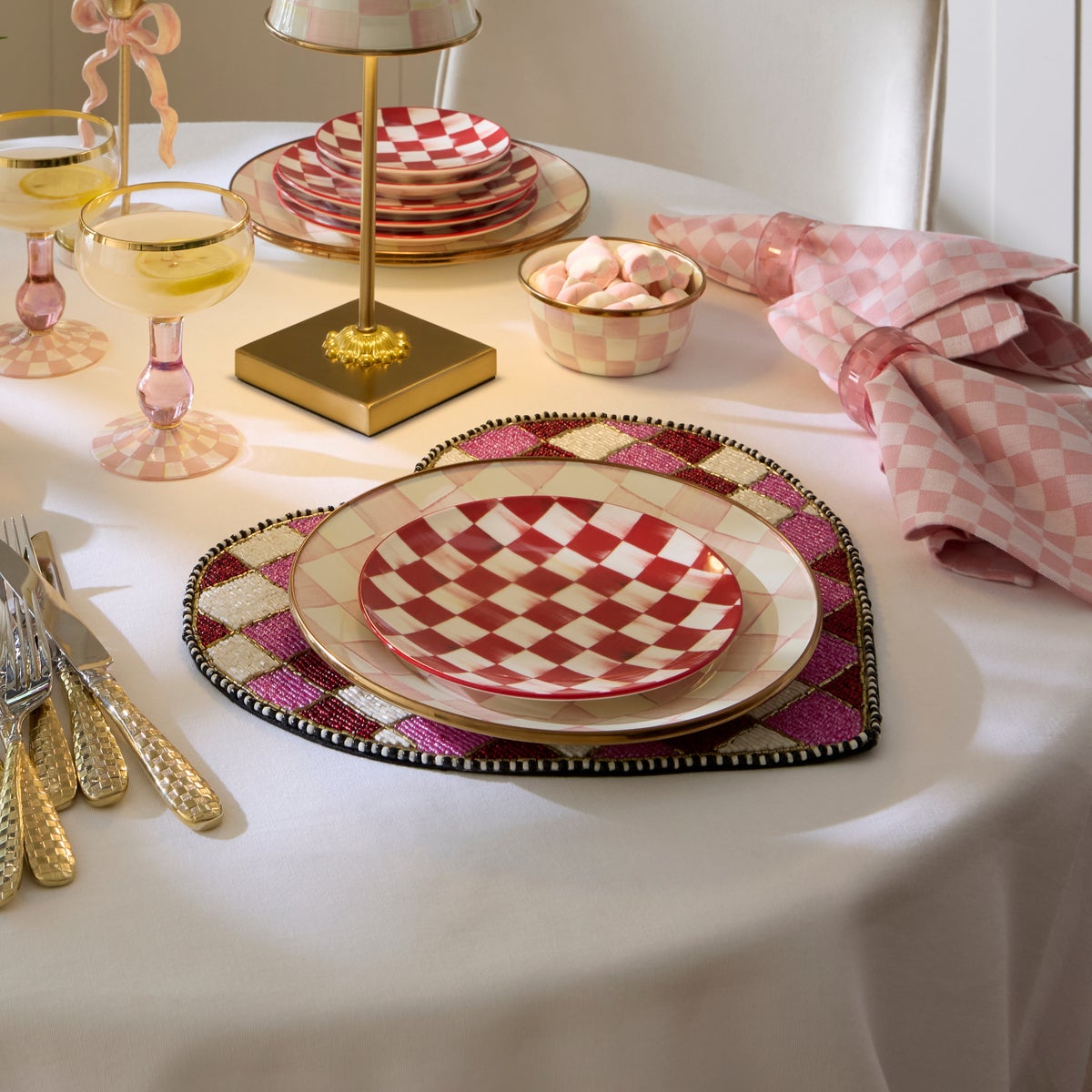 Cherry Check Salad Plates, Set of 4 - Image 7