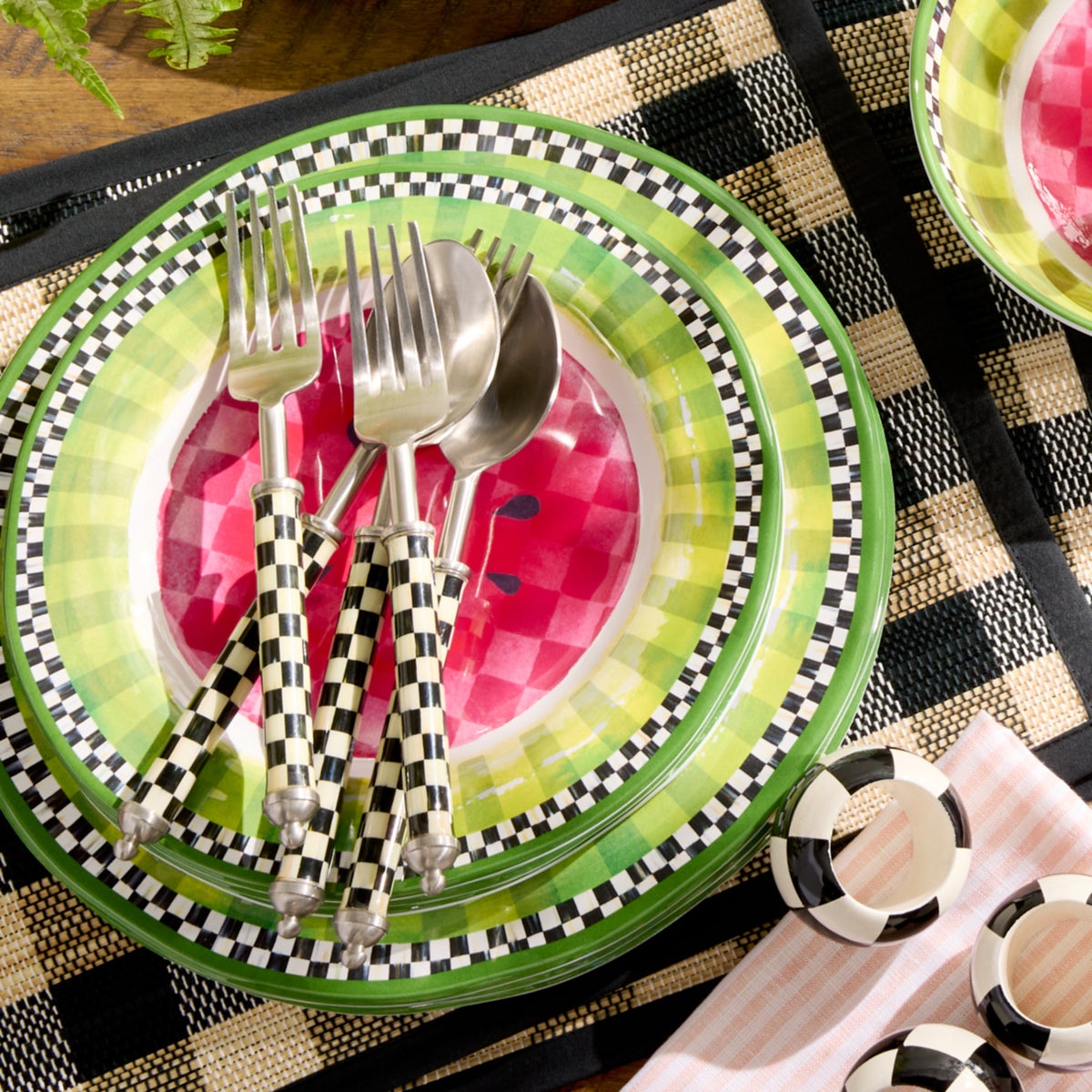 Watermelon Melamine Dinner Plates, Set of 4 - Image 4