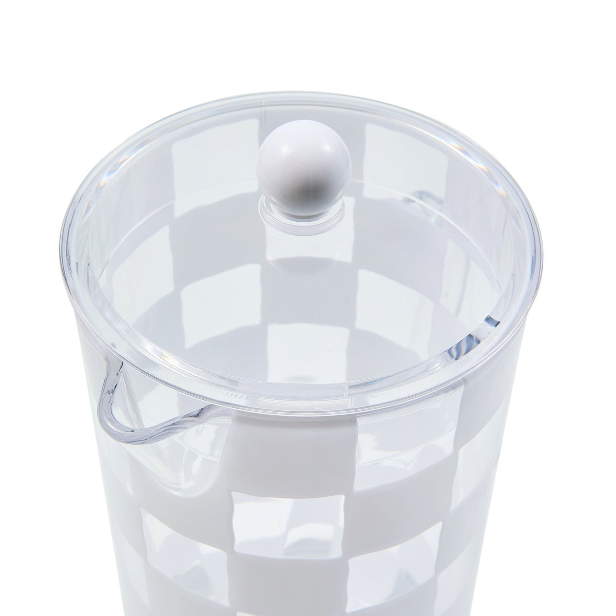 White Check Acrylic Pitcher - Image 3