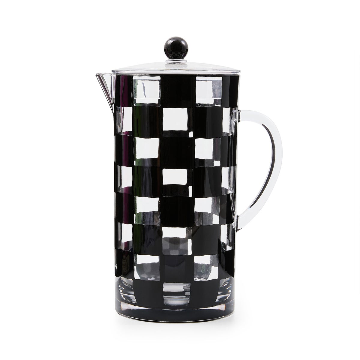 Black Check Acrylic Pitcher