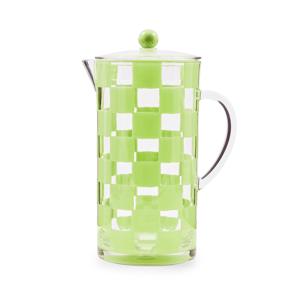 Green Check Acrylic Pitcher