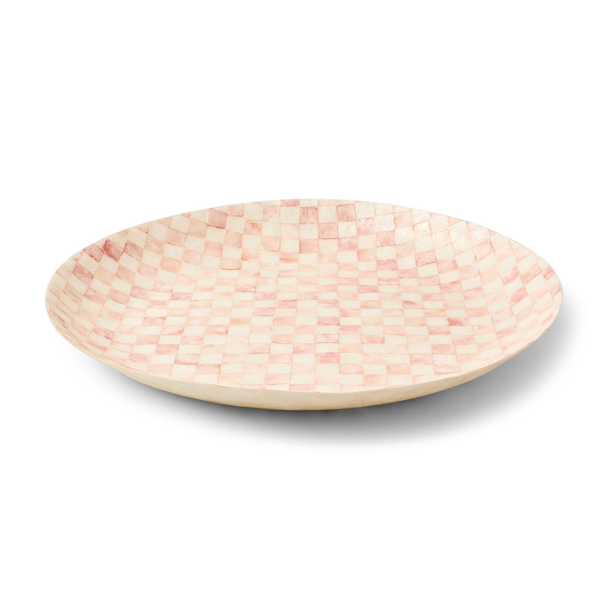 Rosy Check Capiz Decorative Bowl