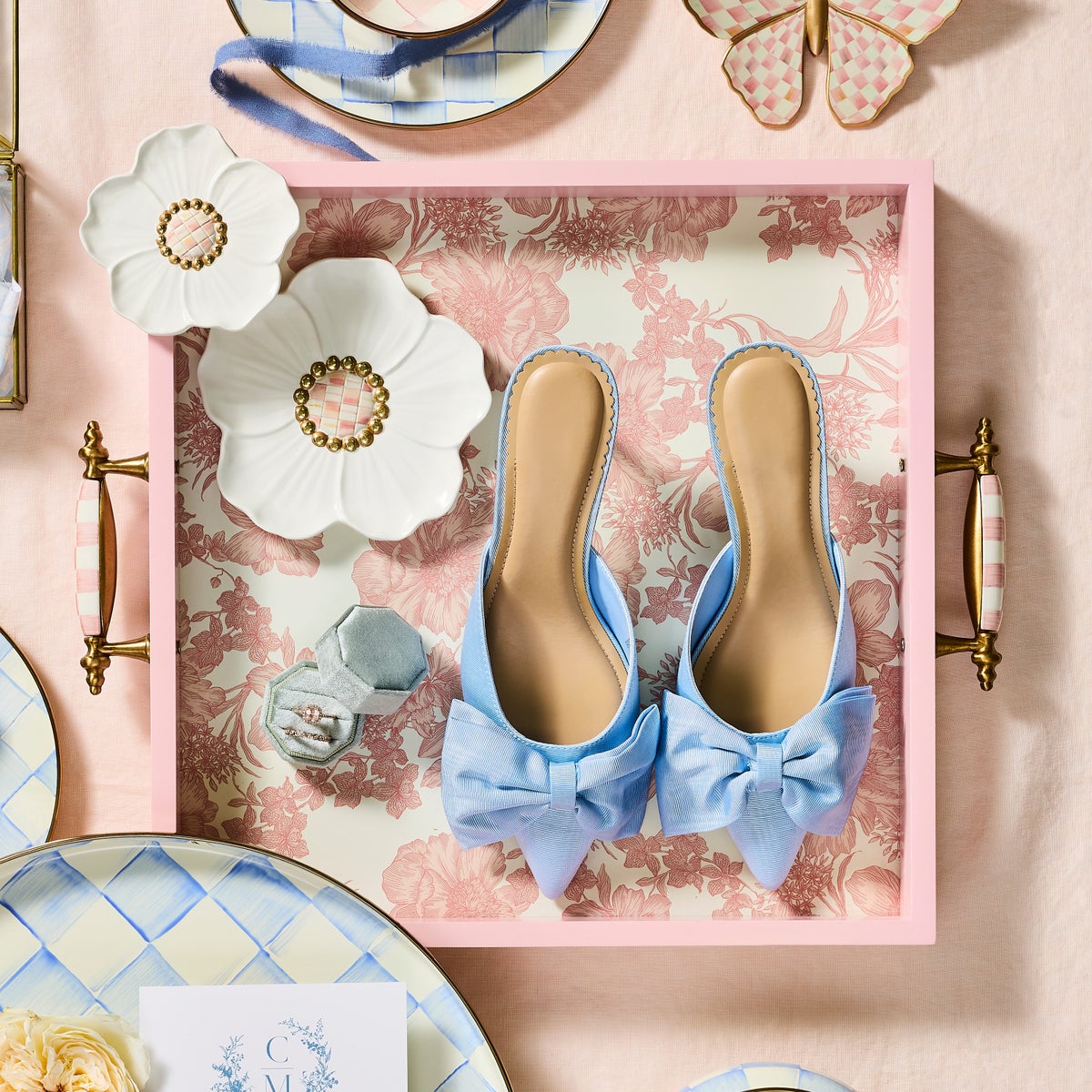 Rosy English Garden Serving Tray - Image 3