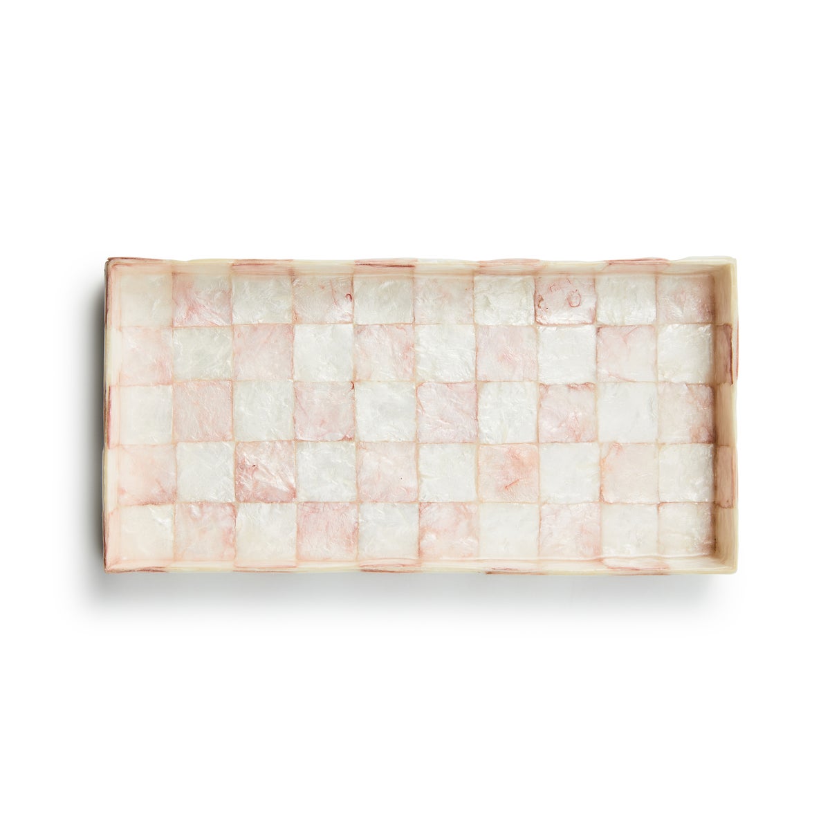 Rosy Check Capiz Vanity Tray - Image 3
