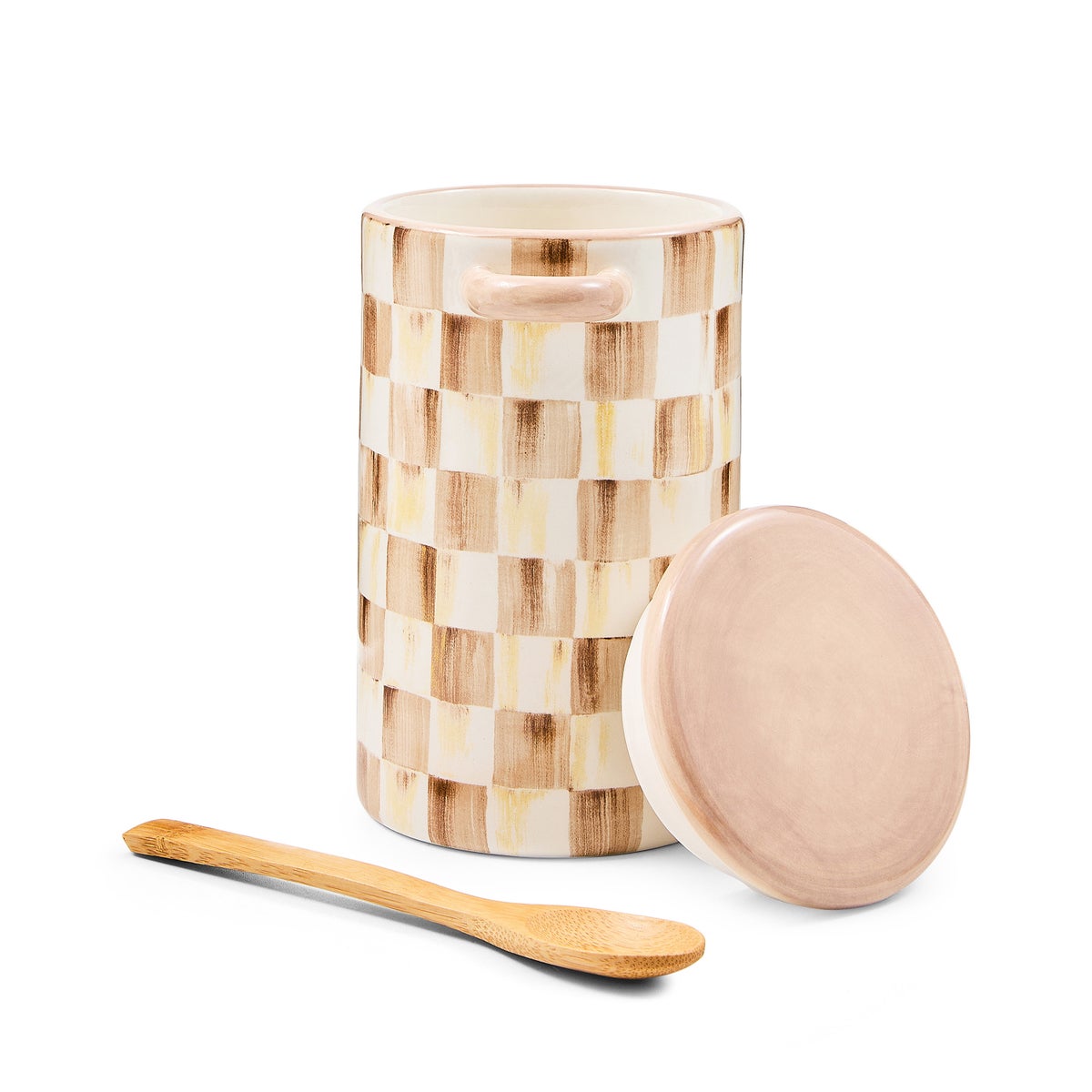 Mocha Check Farmhouse Canister - Image 2