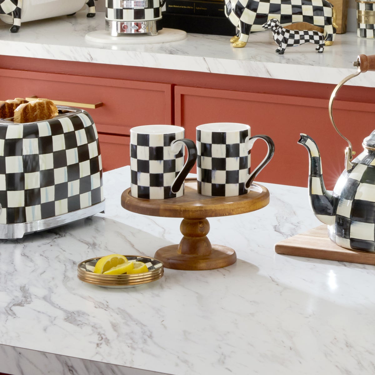 Courtly Check Porcelain Mug - Image 2