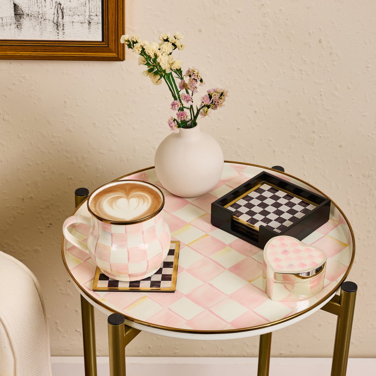 Rosy Check Heart Trinket Box - Image 2