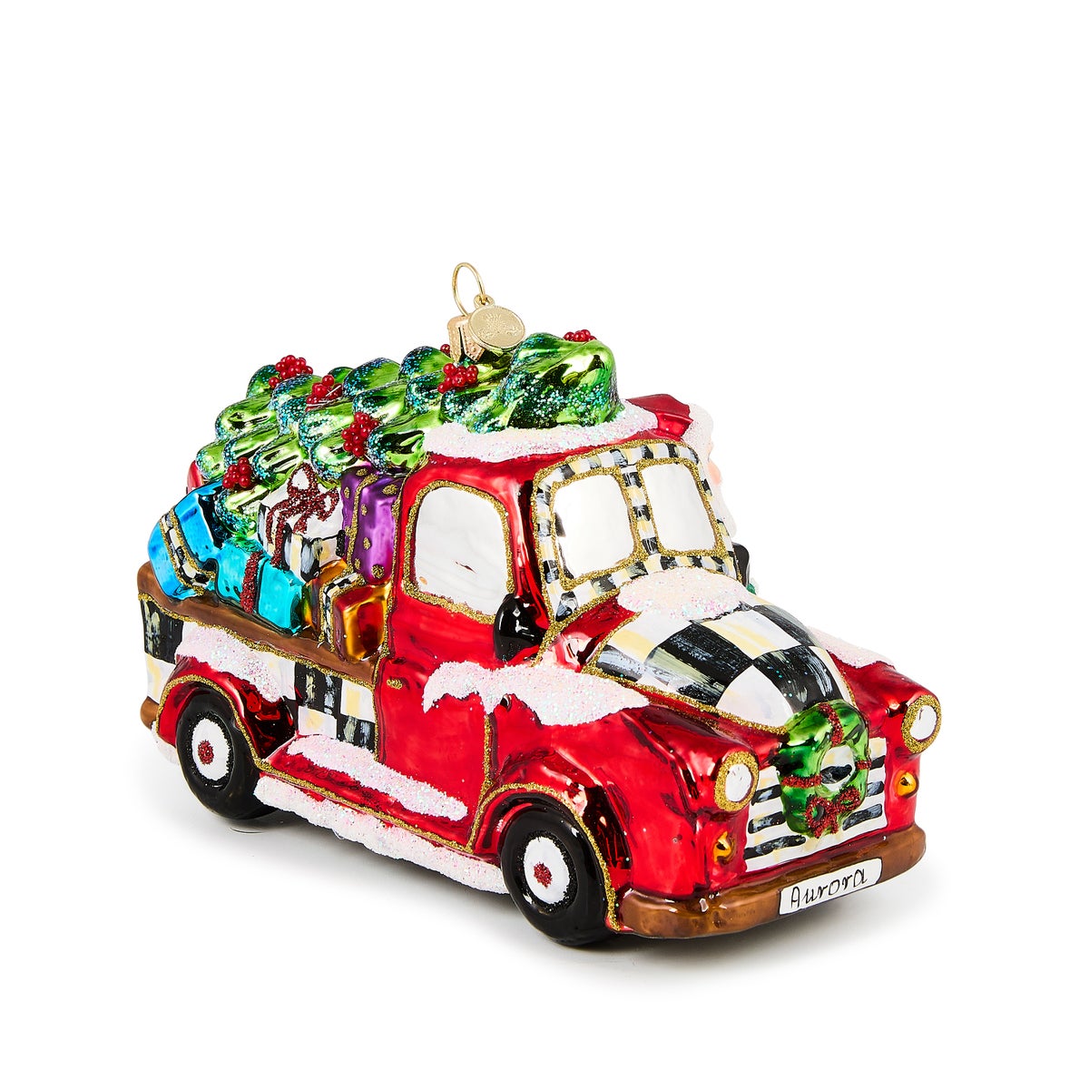 Santa's Hitting the Road Glass Ornament - Image 6