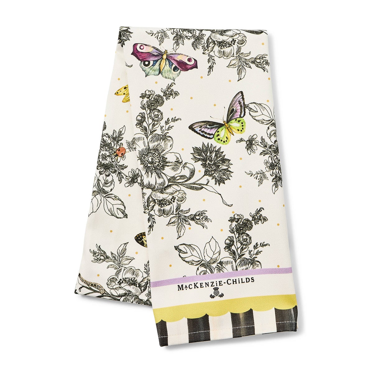 Butterfly Toile Printed Dish Towel - Image 2