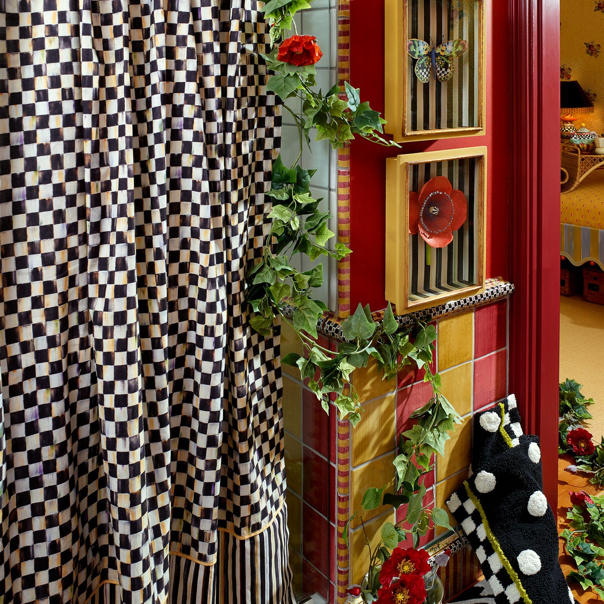Courtly Check Shower Curtain - Image 8