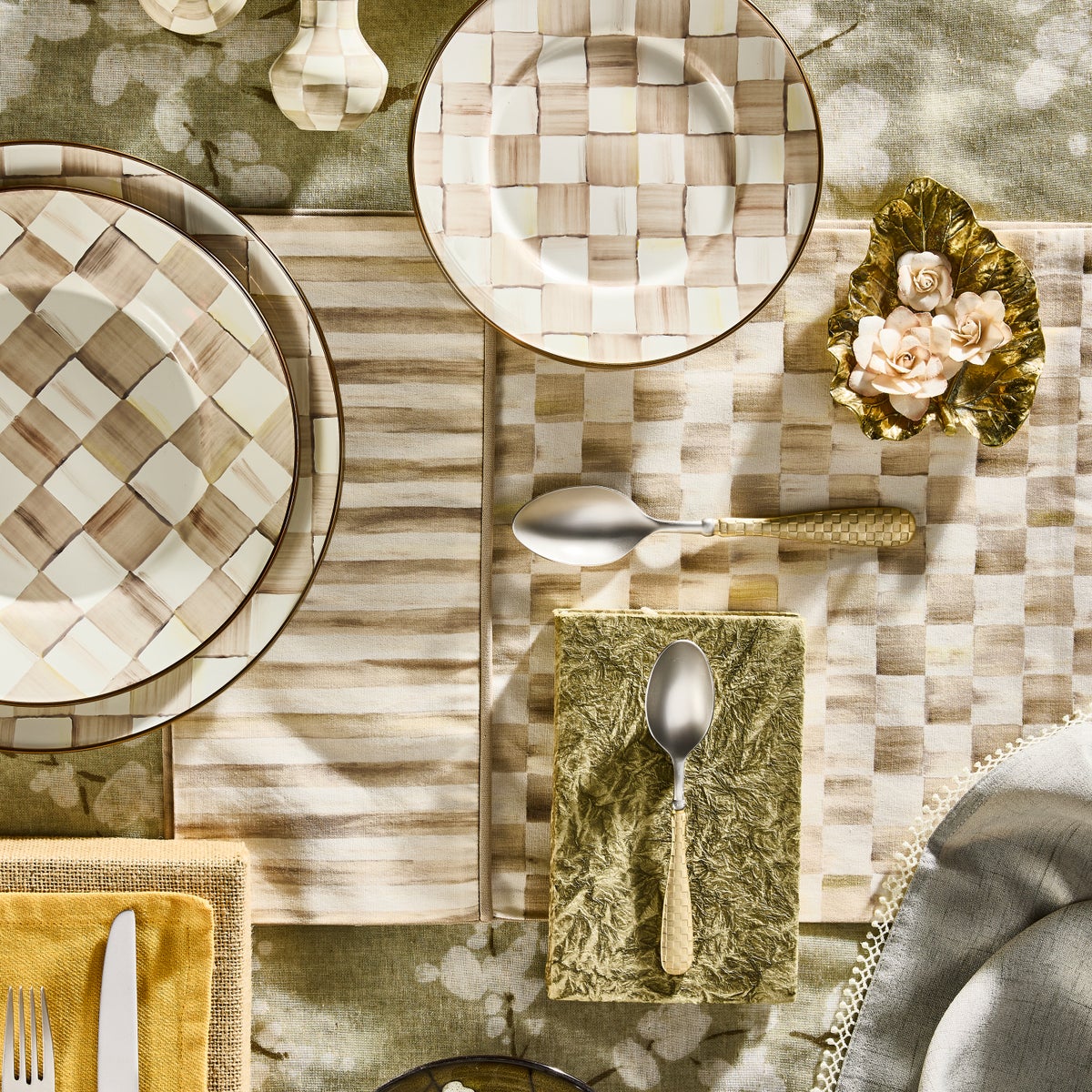 Mocha Check Table Runner - Image 5