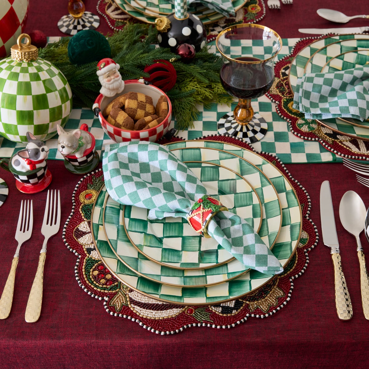 Jolly Ornaments Beaded Placemat - Image 3