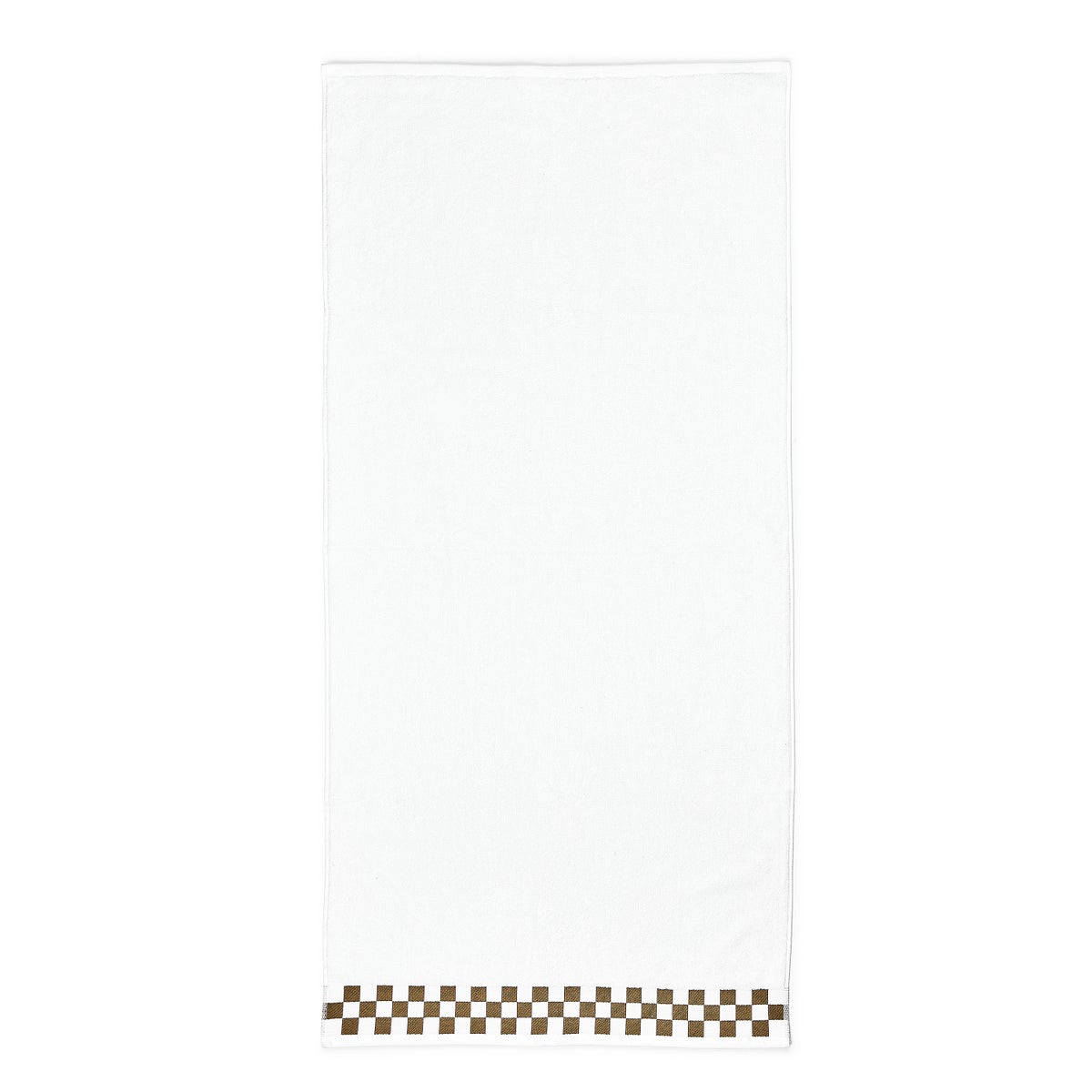 Bath Towel with Mocha Check Border - Image 3