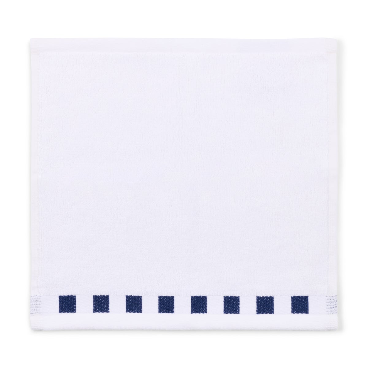 Washcloth with Indigo Check Border - Image 3