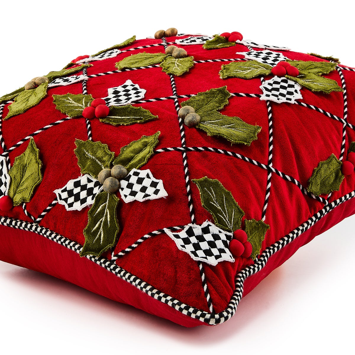 Holly Lattice Throw Pillow - Image 3
