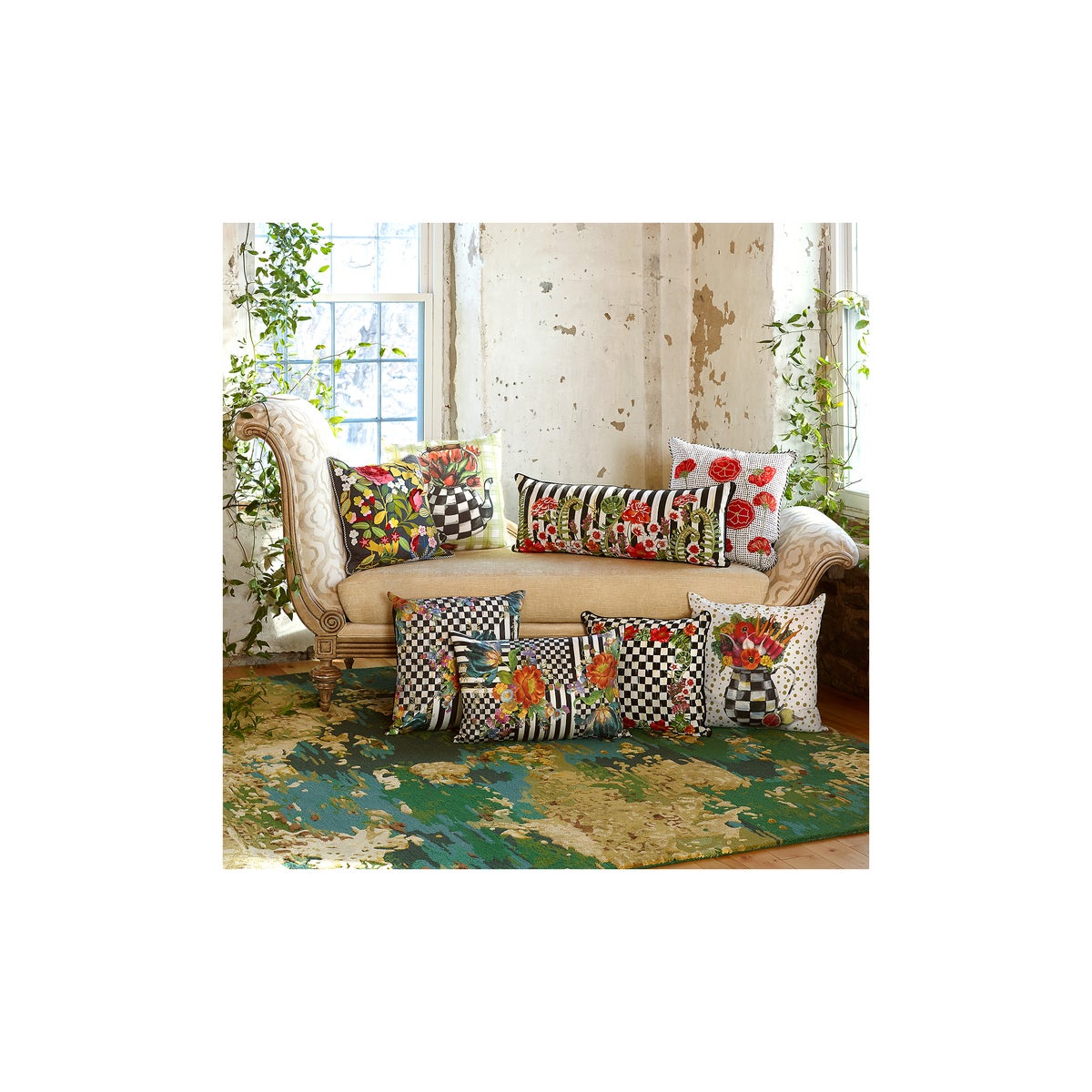 Courtly Flower Market Pillow - Image 2