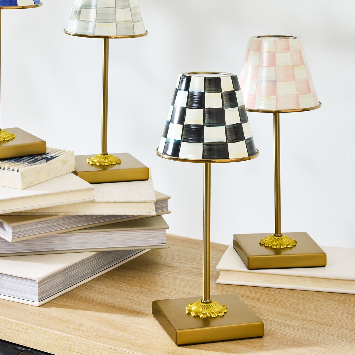 Courtly Check LED Rechargeable Cafe Table Lamp - Image 8