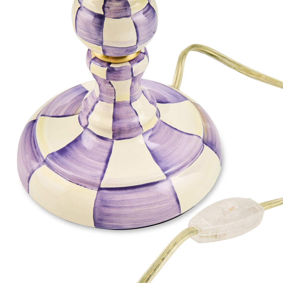 Violet Check Candlestick Lamp - Image 3