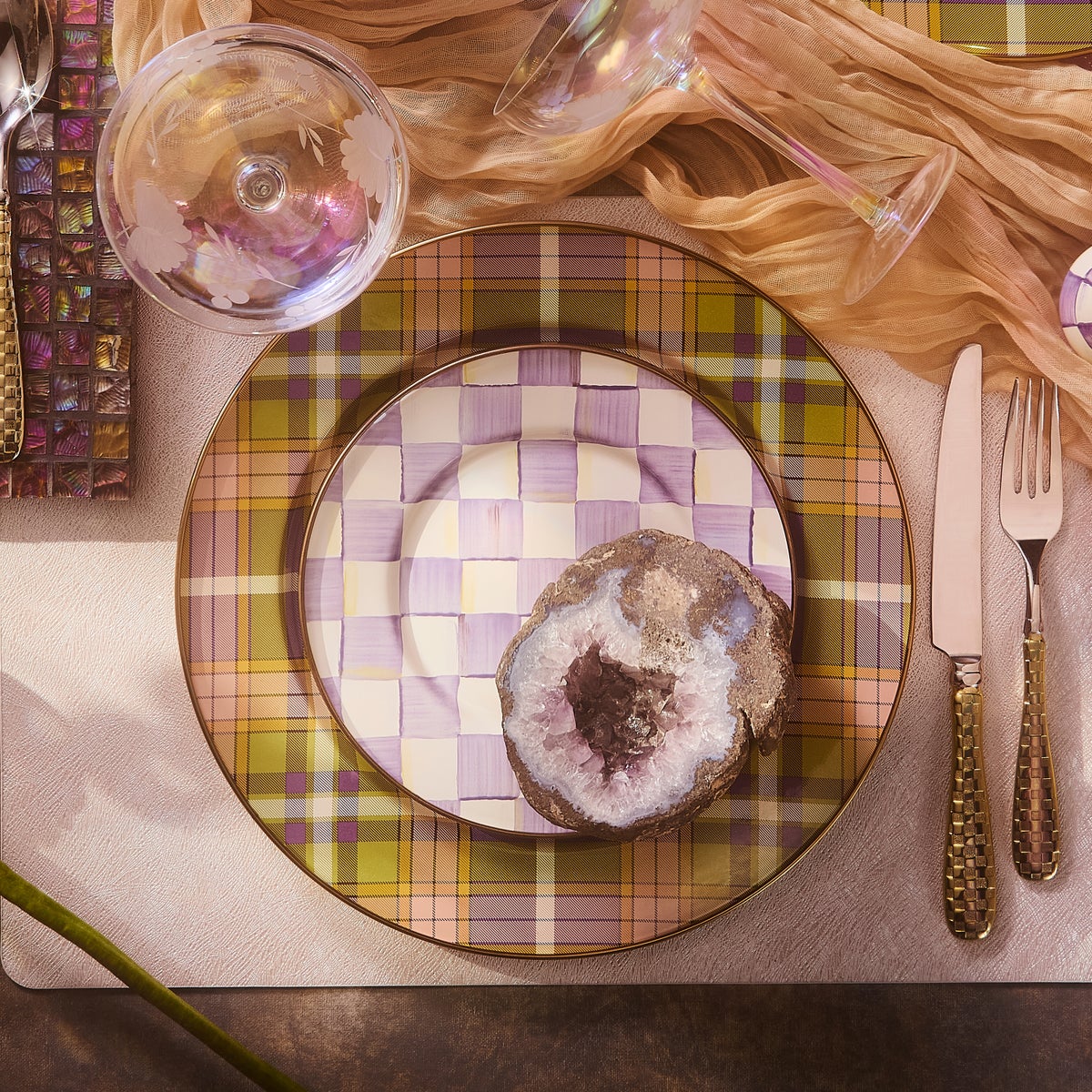 Tartan Violet Charger/Plate - Image 2