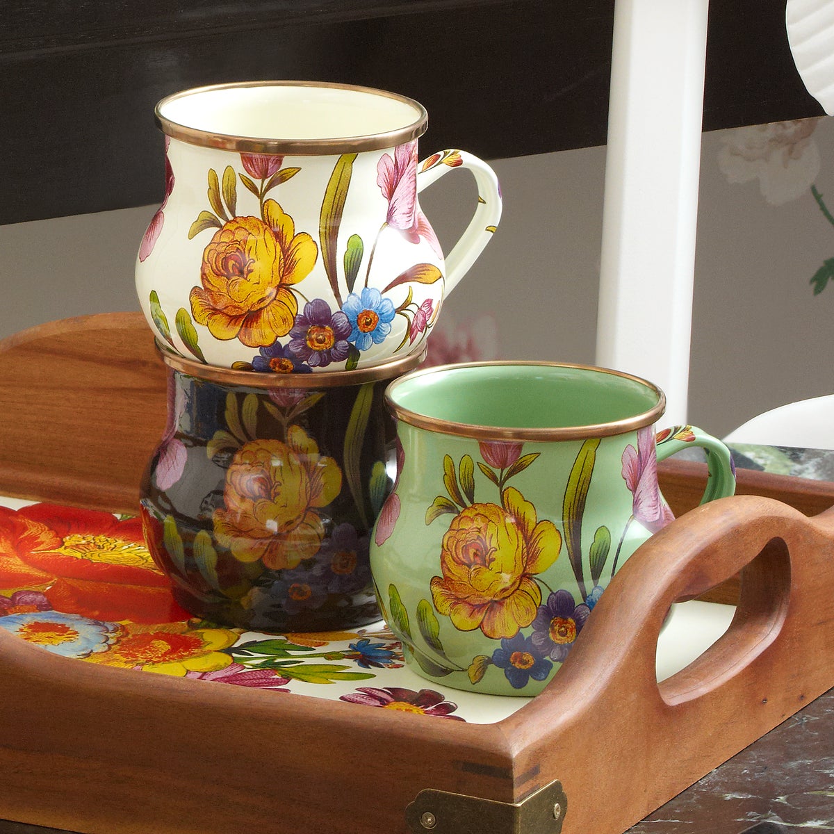 White Flower Market Mug - Image 2