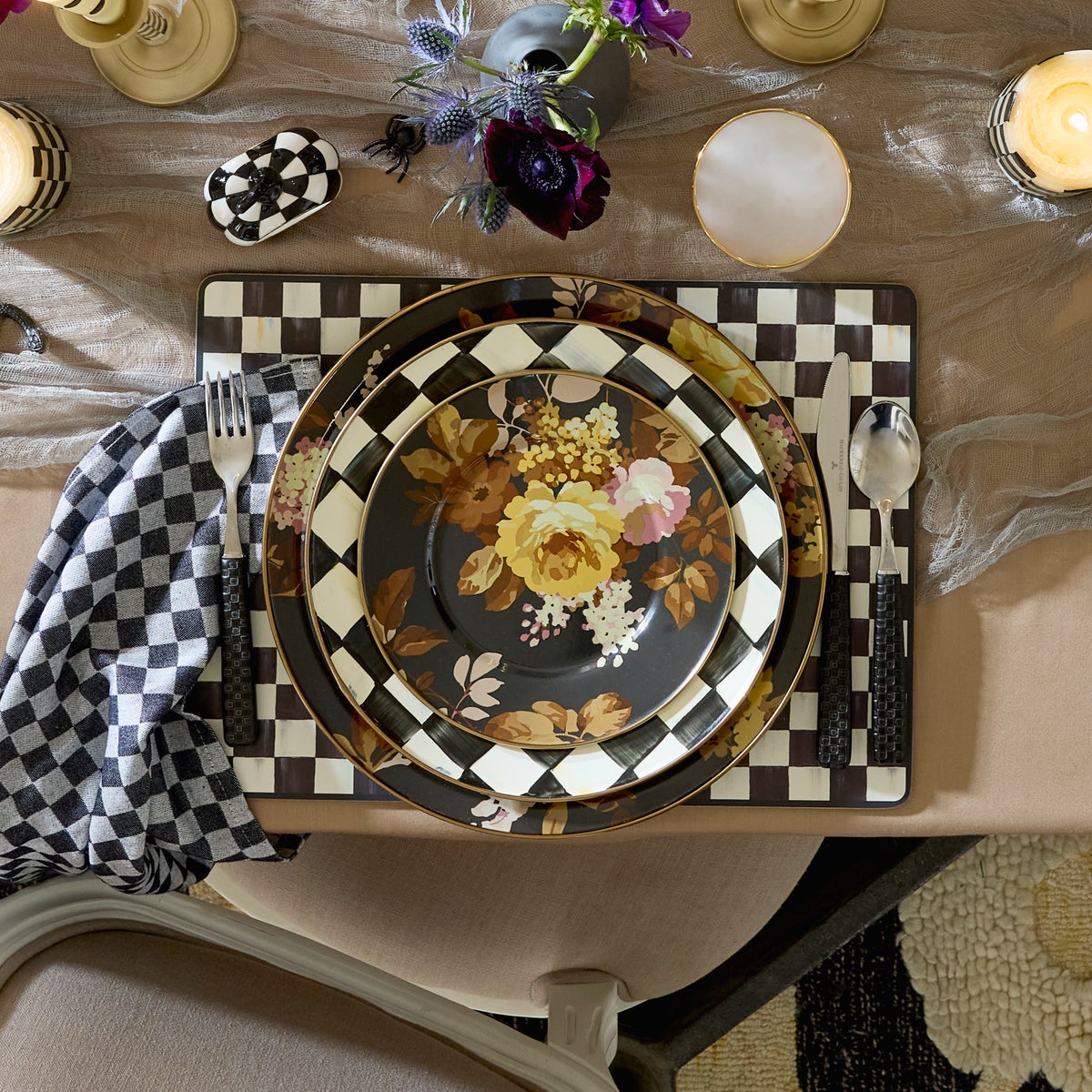 Wild Rose Brown Salad Plate - Image 5