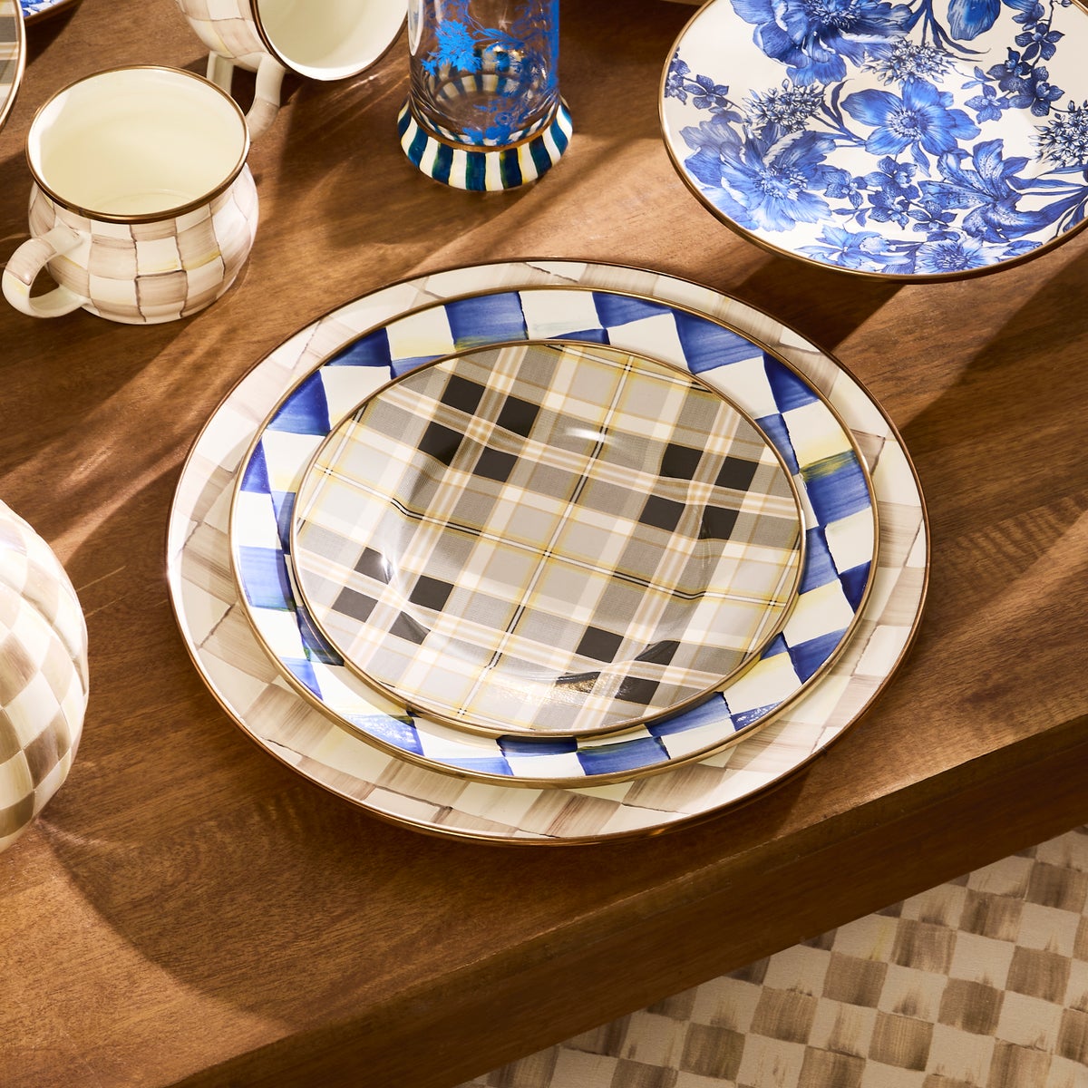 Tartan Mocha Salad Plate - Image 2