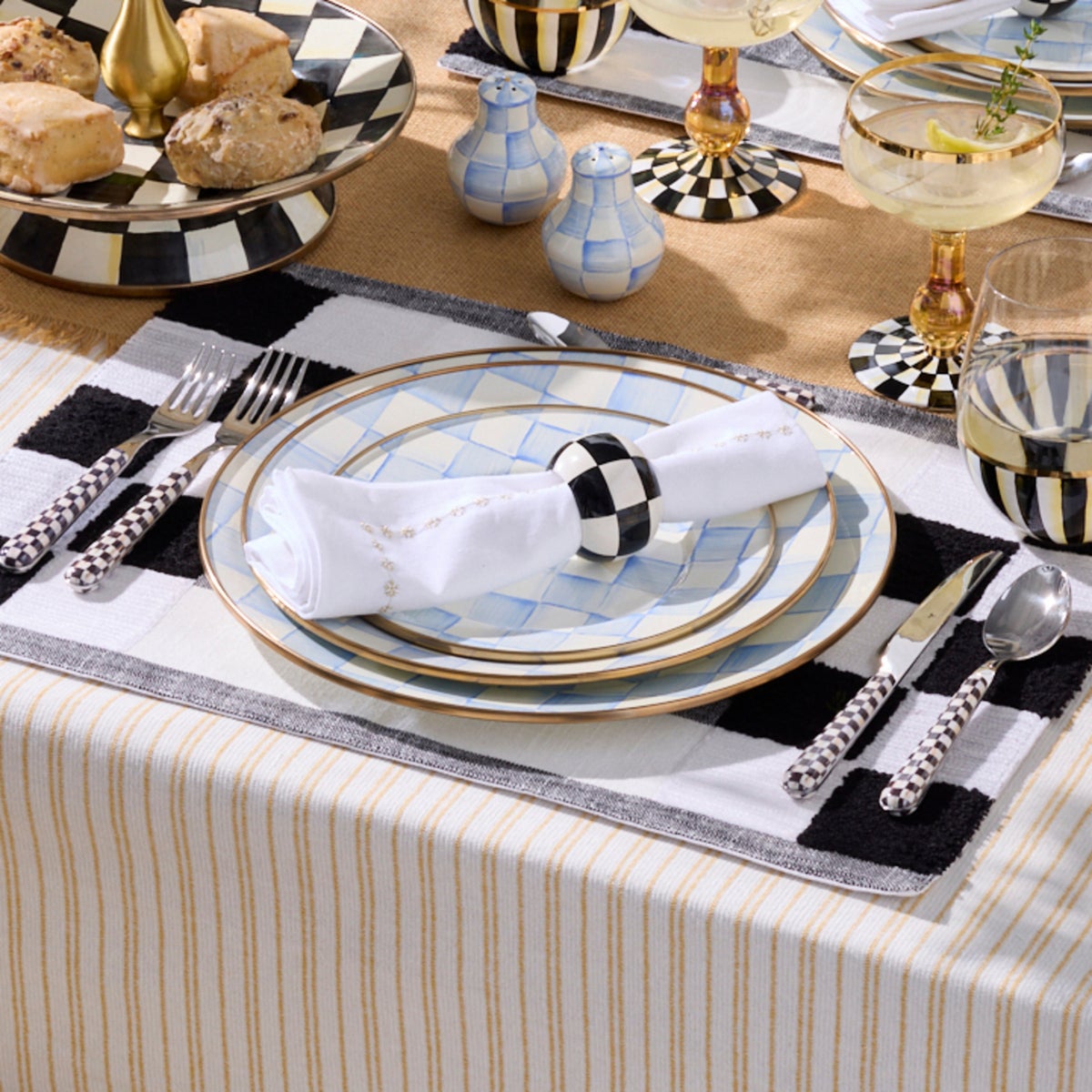 Sky Check Salad/Dessert Plate - Image 6