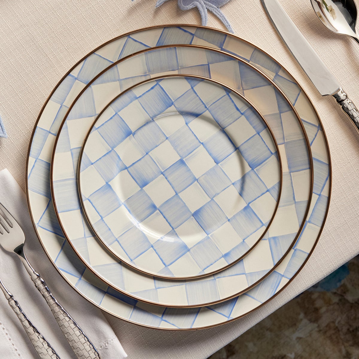 Sky Check Salad/Dessert Plate - Image 7