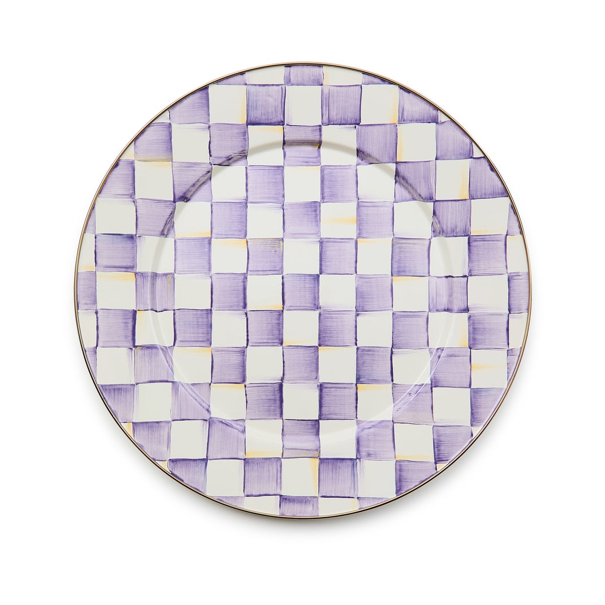 Violet Check Serving Platter