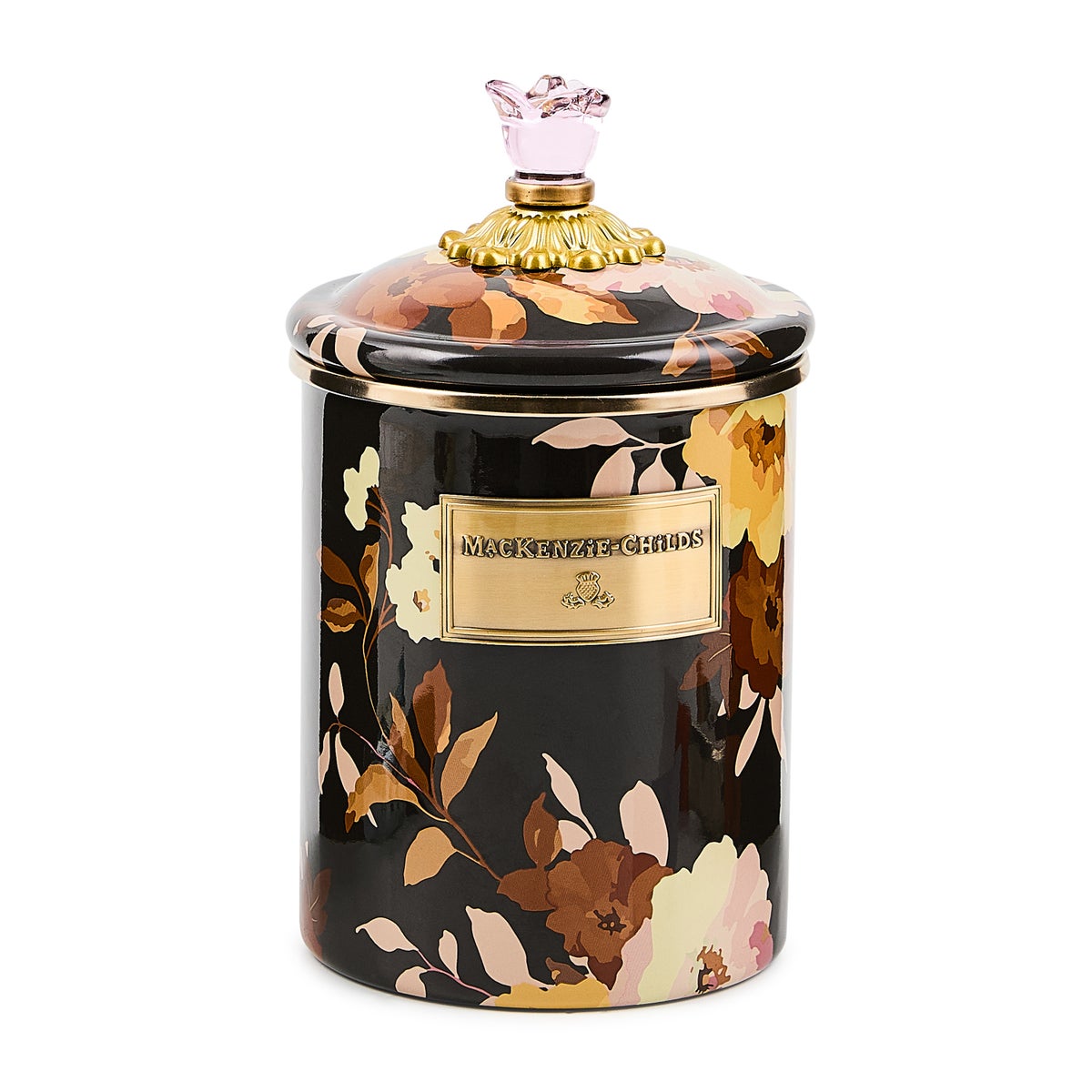 Wild Rose Brown Medium Canister
