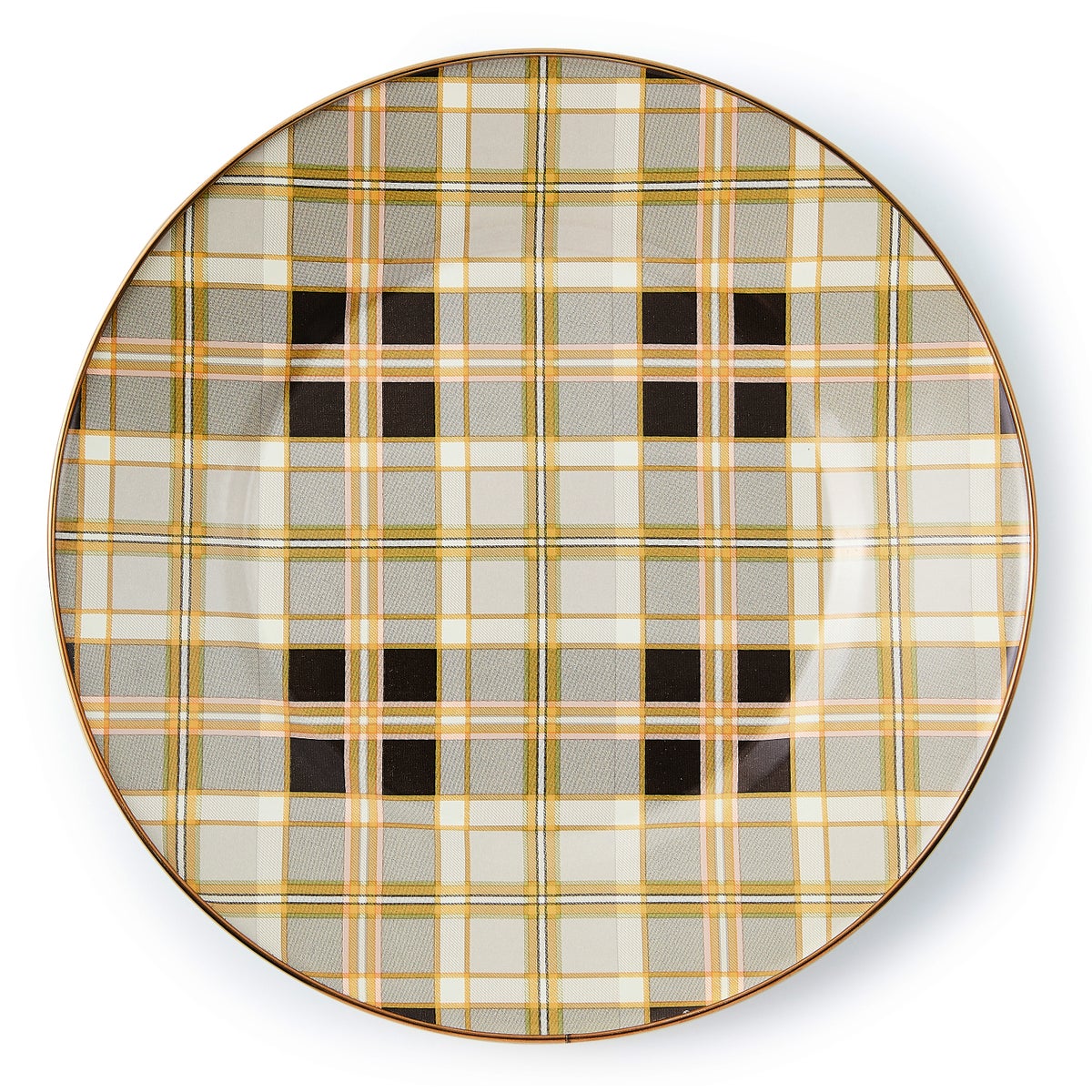 Tartan Mocha Dinner Plate