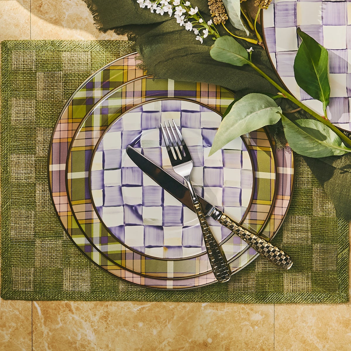 Tartan Violet Dinner Plate - Image 5