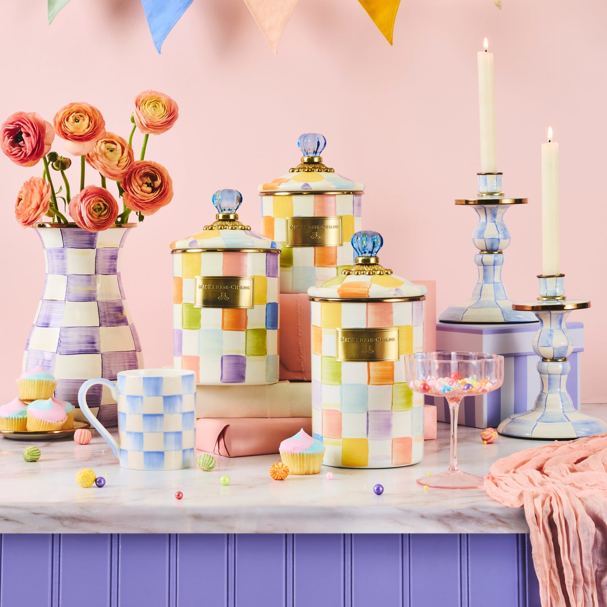Confetti Check Canisters, Set of 3 - Image 2