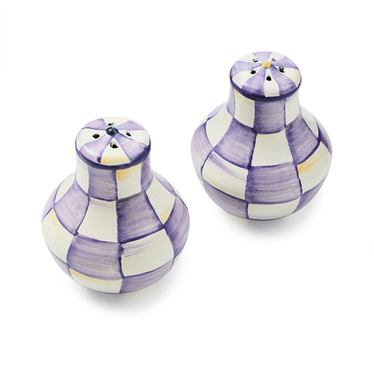 Violet Check Salt & Pepper Shakers - Image 4