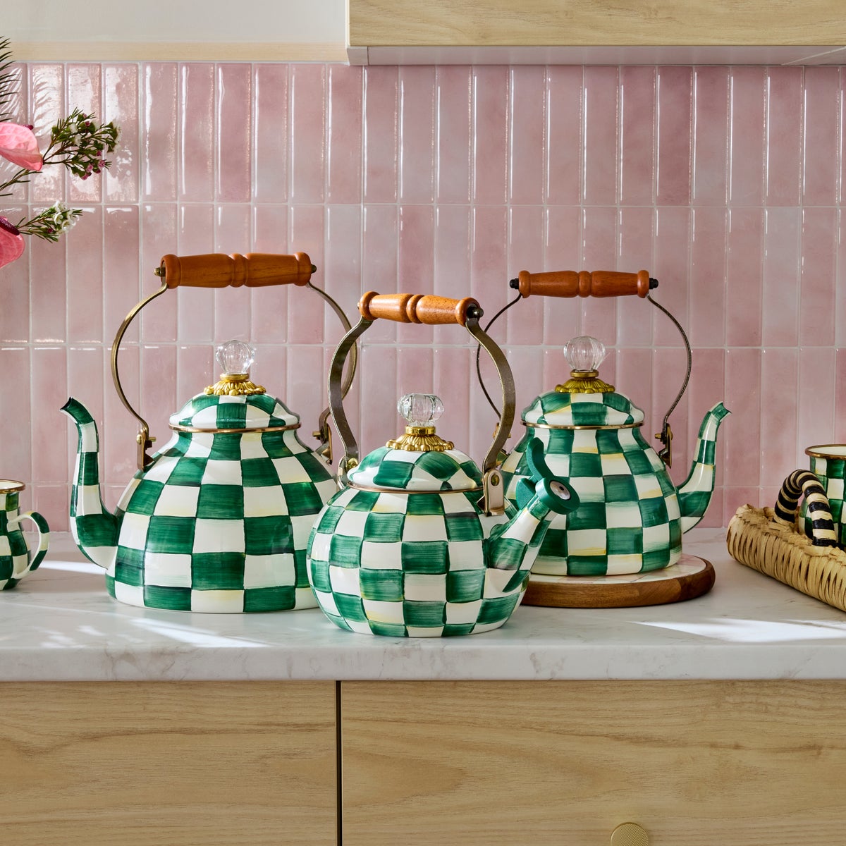 Emerald Check 3 Quart Tea Kettle - Image 3