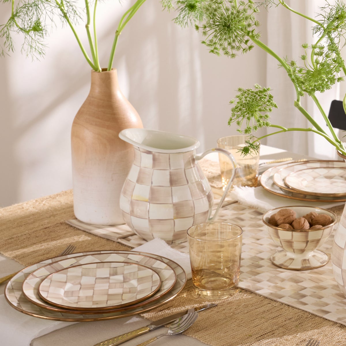 Mocha Check Pitcher - Image 3