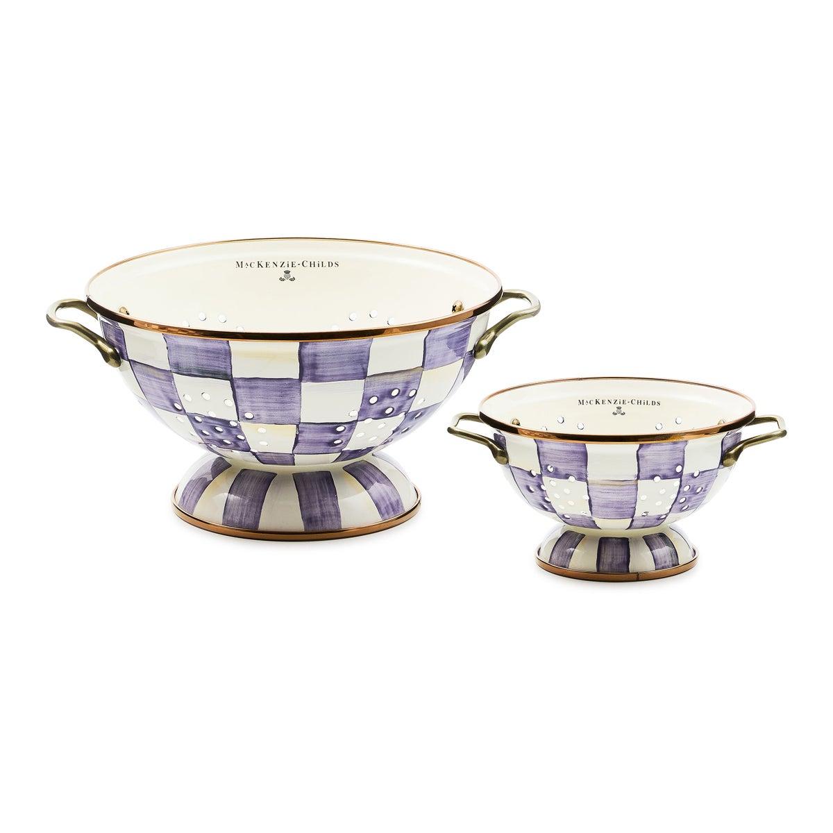Violet Check Large Colander - Image 2