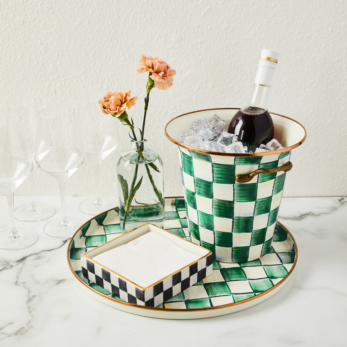 Emerald Check Wine Cooler - Image 5