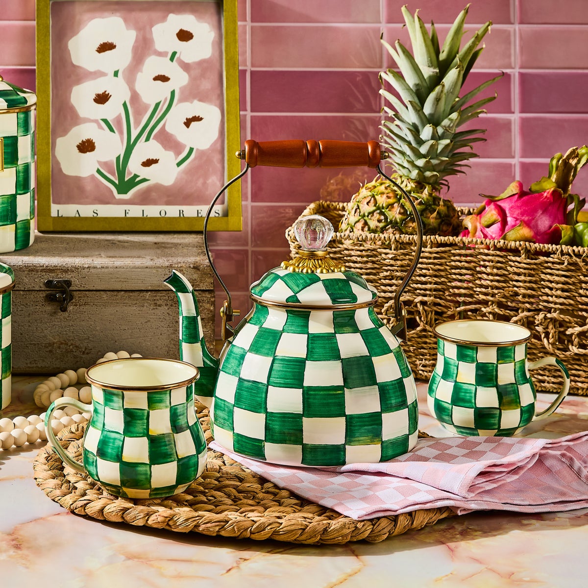 Emerald Check 2 Quart Tea Kettle - Image 3
