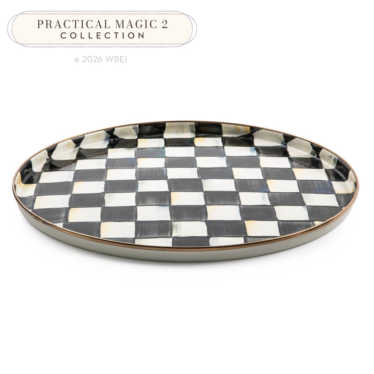 Courtly Check Round Tray