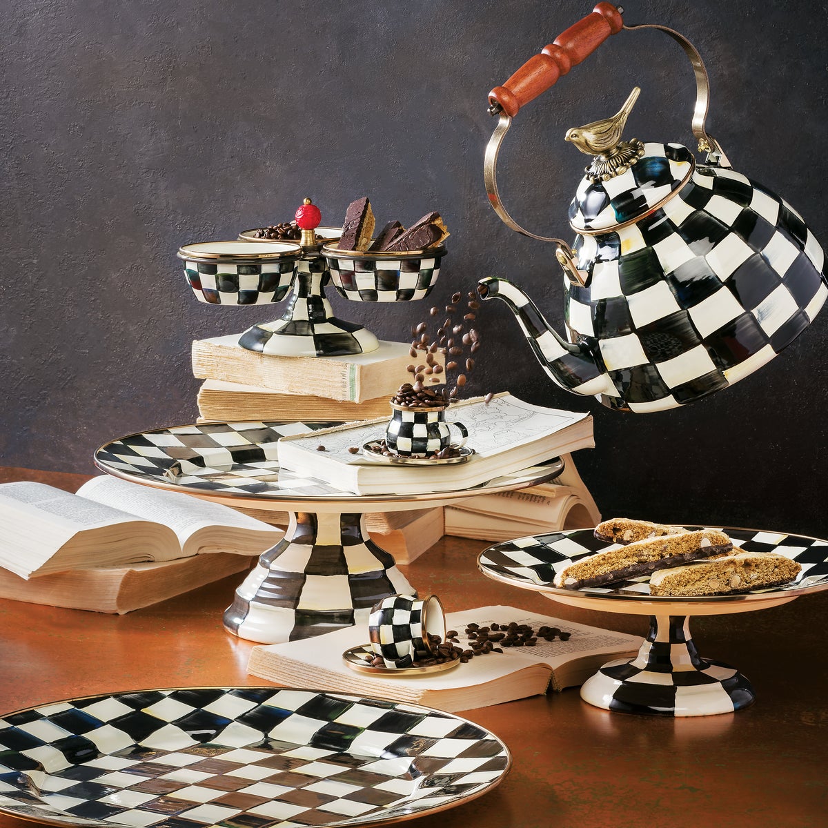 Courtly Check Espresso Cup & Saucer Set - Image 3
