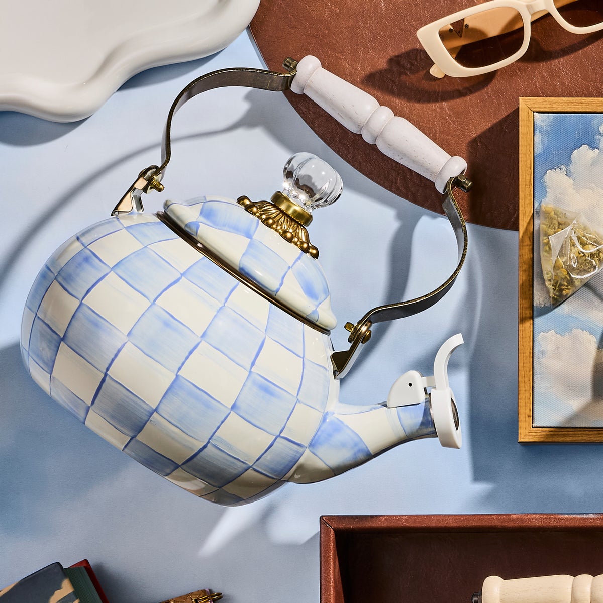 Sky Check Whistling Tea Kettle - Image 2
