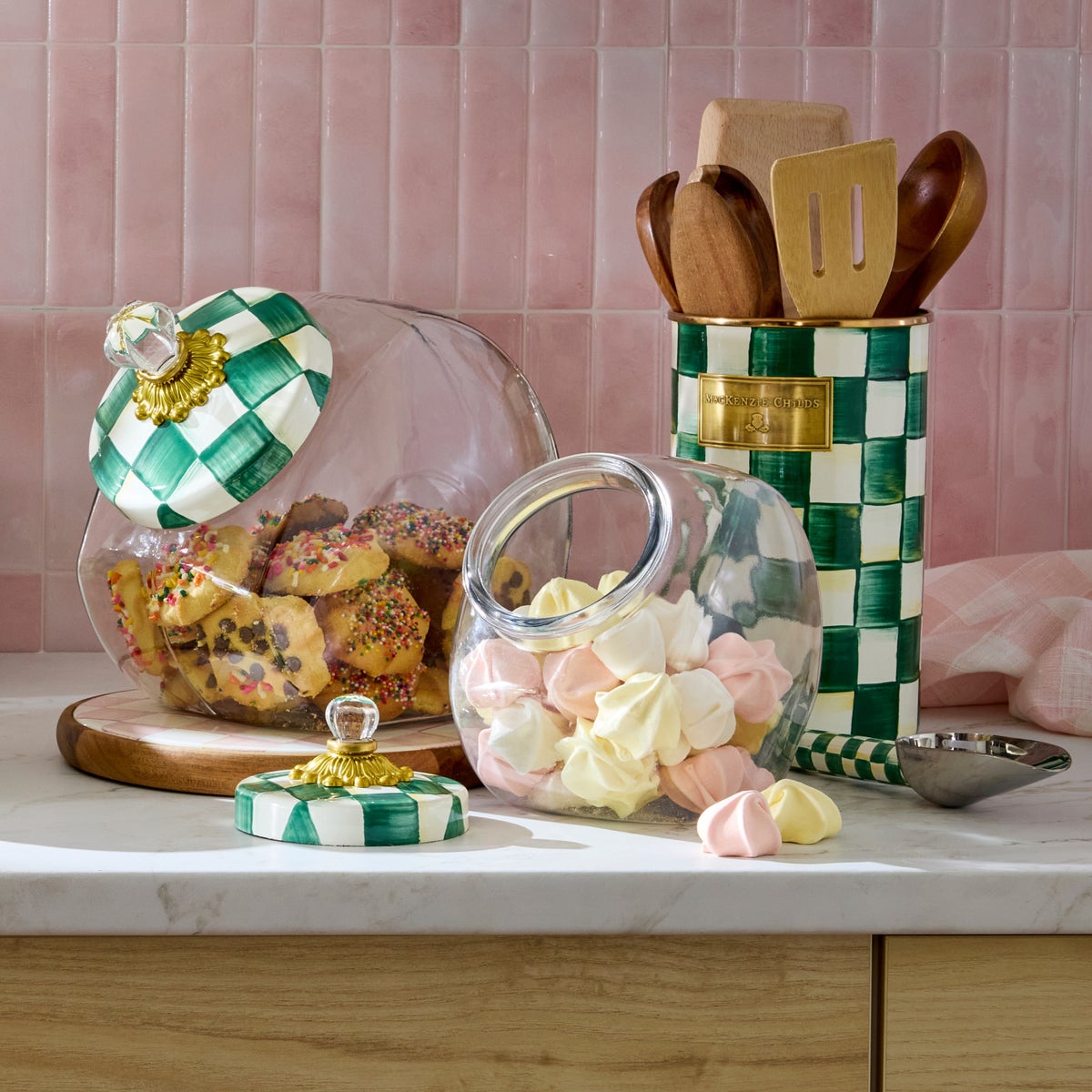 Sweets Jar with Emerald Check Lid - Image 2