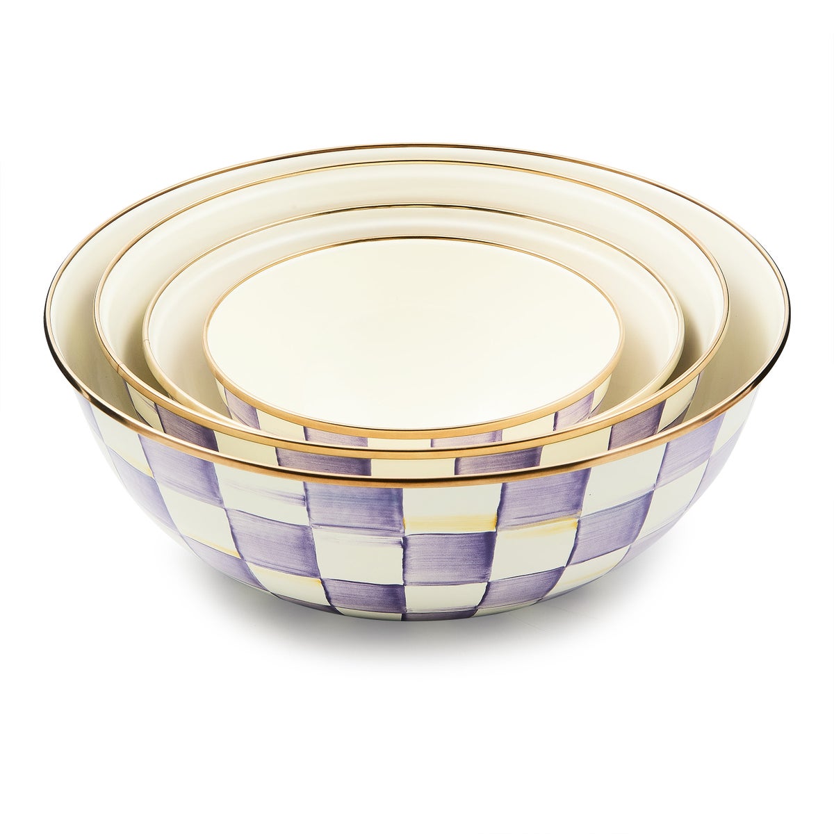 Violet Check Small Everyday Bowl - Image 4