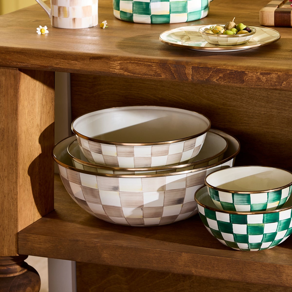 Mocha Check Extra Large Everyday Bowl - Image 7