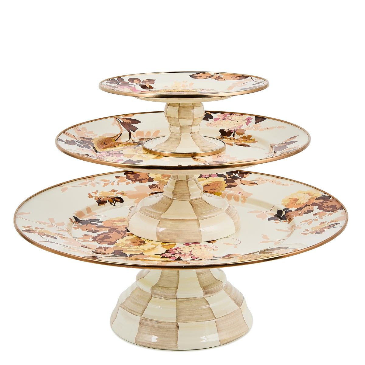 Wild Rose White Large Pedestal Platter - Image 2